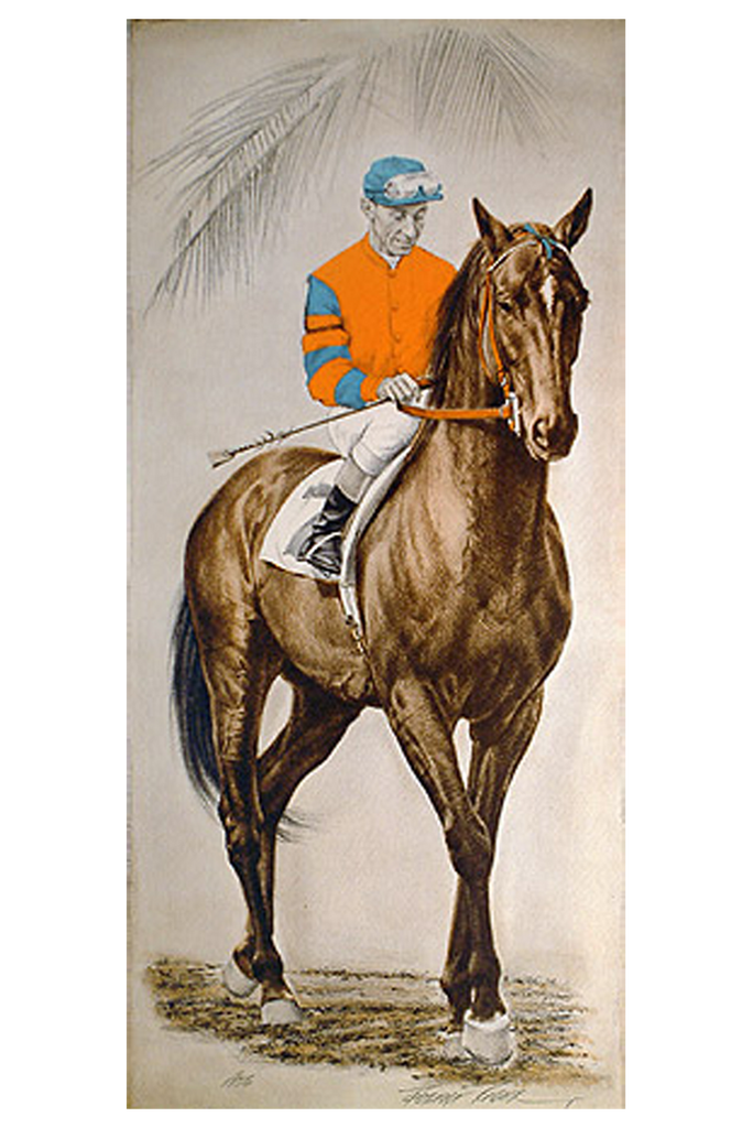 1956 Portrait of a man and a horse